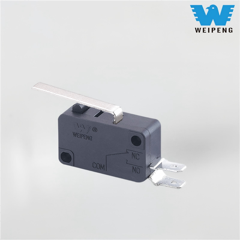 HK-14 šoninis dviejų kojų mikrojungiklis su tiesia svirtimi