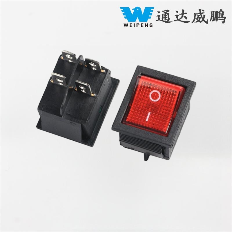 Kcd4 Rocker Switch 30A keturių gnybtų su šviesa