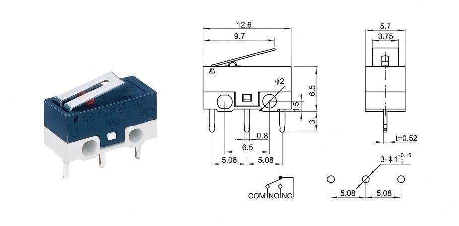 Išmanusis durų užrakto pelės jungiklis