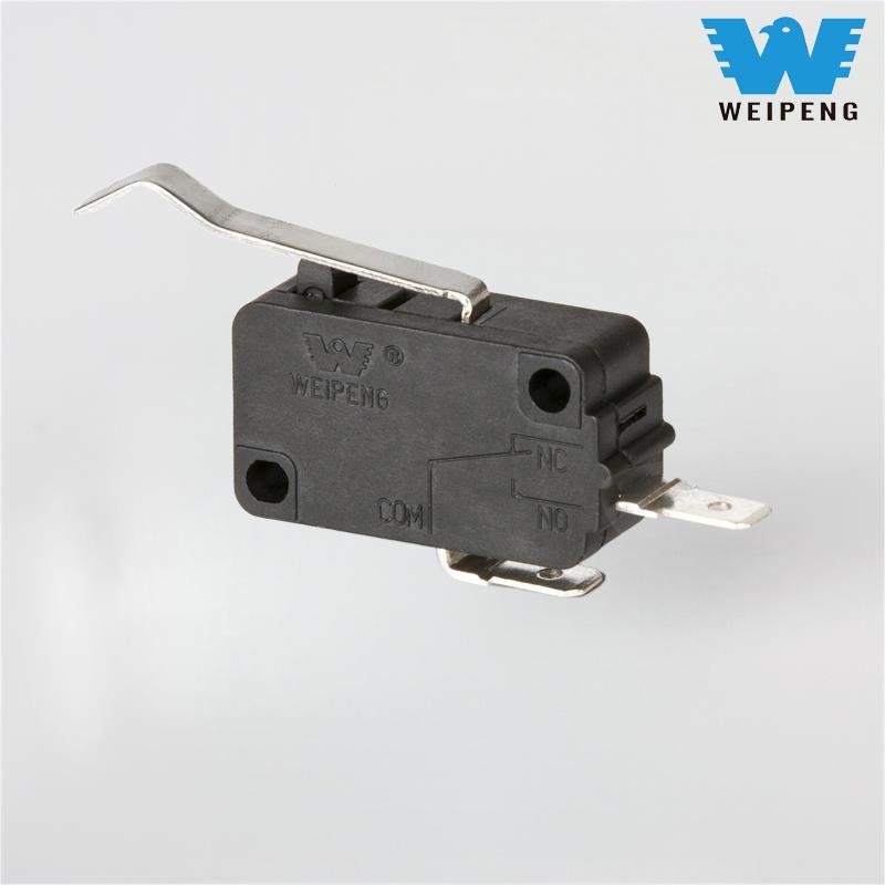 Dviejų gnybtų rankenos sidabrinis kontaktas, paprastai atidarytas vandens šildytuvo mikrojungiklis