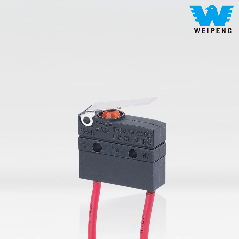 Vandeniui atsparus mikrojungiklis su vandens siurblio variklio laidais